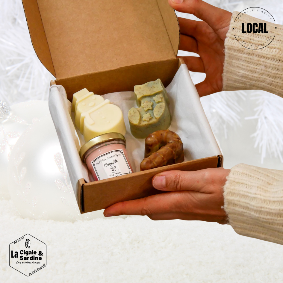 Coffret de Noël - 3 Minis Savons & Bougie|L'Orée du Sud