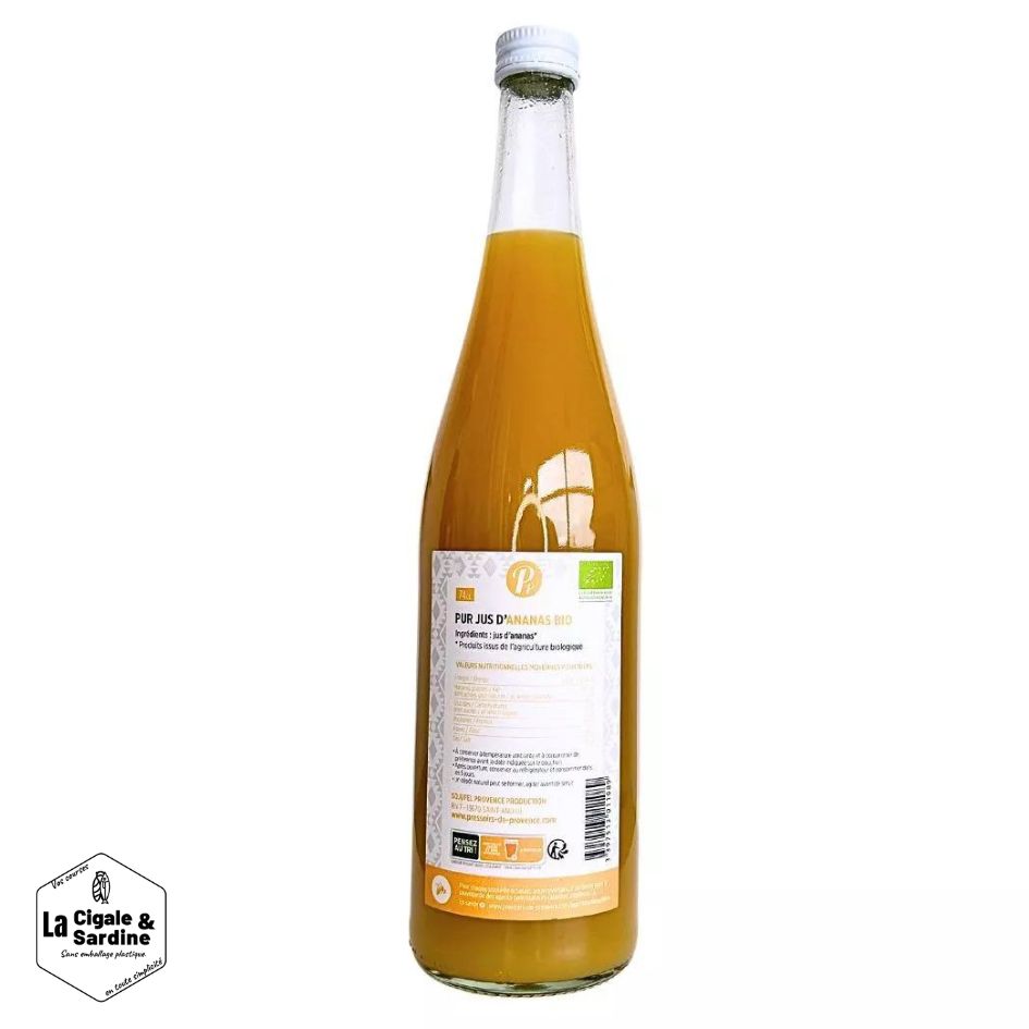 Jus d'Ananas Bio - 74cl | Pressé en Provence