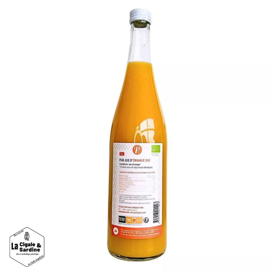 Jus d'Orange Bio Pressé en Provence | 74cl