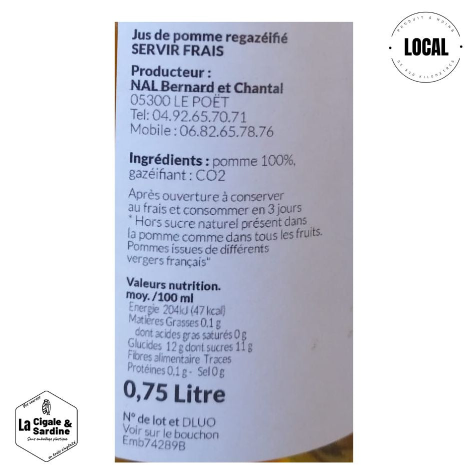 Pétillant de Pomme des Alpes - Sans Alcool | 75cl