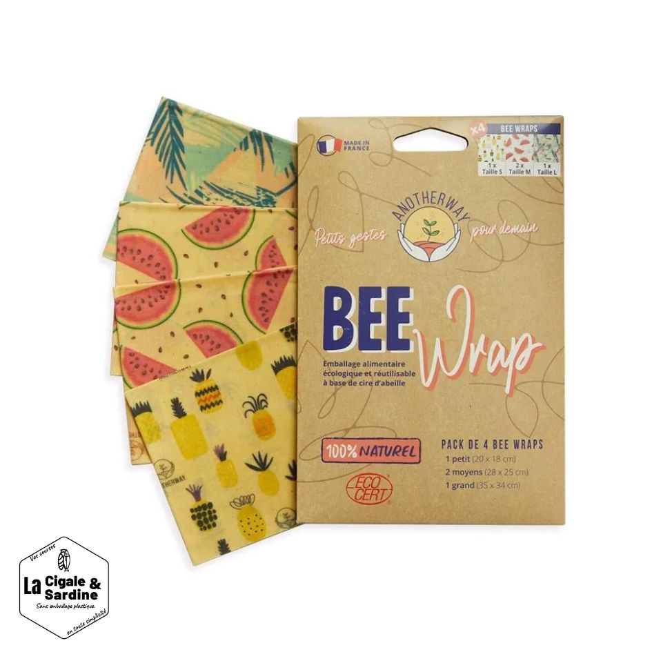 Bee-Wrap Anotherway x3 | Emballage alimentaire Alternative au film étirable