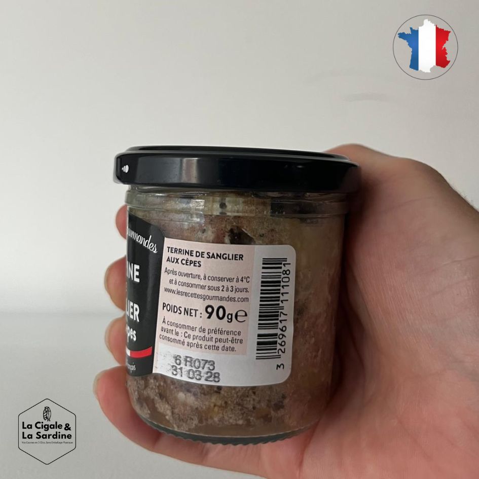 Terrine de Sanglier aux Cèpes - Gibier 100% Français | 90g