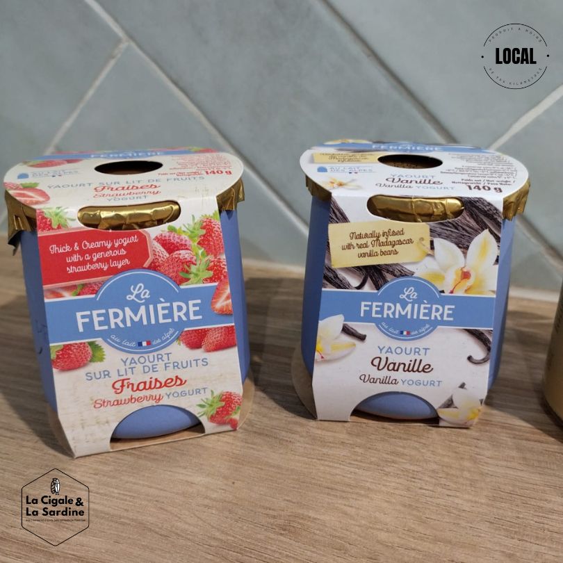 Yaourt Fraise sur Lit de Fruits - Au Lait entier des Alpes | Pot individuel