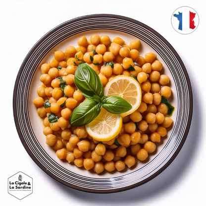 Pois Chiche cuisinés Citron Basilic | Origine France
