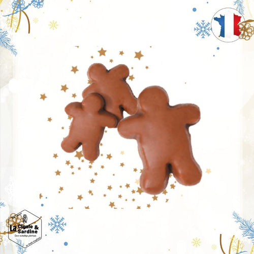 Biscuits de Noël - Bonhomme Noisette enrobé de Chocolat