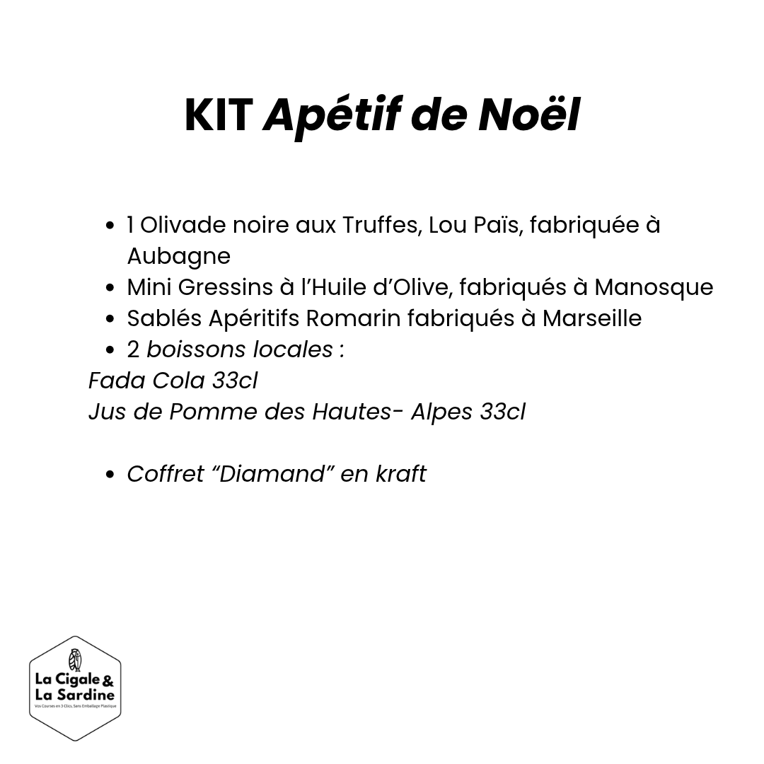 Coffret cadeau Apéritif -* Produits locaux dans un écrin de diamant
