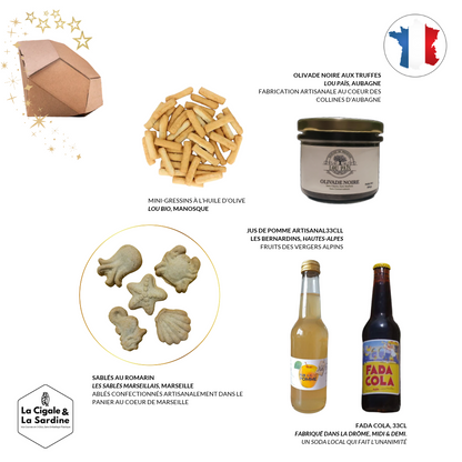 Coffret cadeau Apéritif -* Produits locaux dans un écrin de diamant