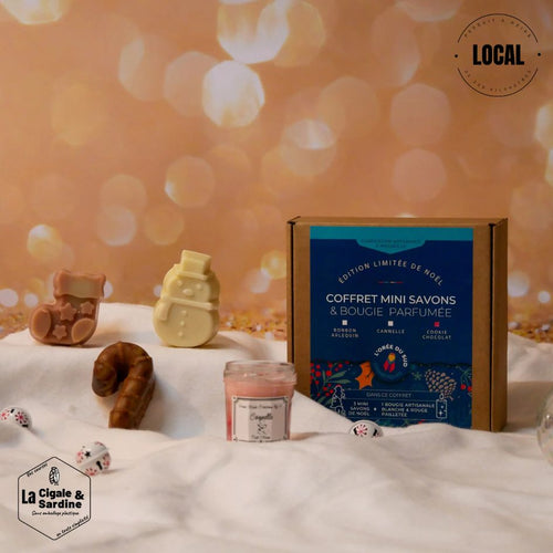 Coffret de Noël - 3 Minis Savons & Bougie｜L'Orée du Sud