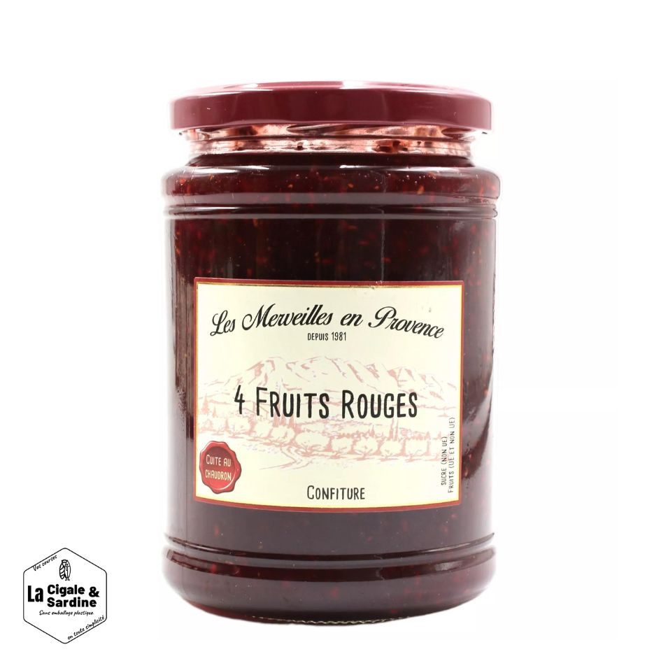 Confiture Extra 4 Fruits Rouges | Format familial 750g