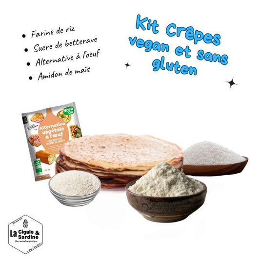 Mon Kit Pâte à Crêpes Vegan et Sans Gluten (2 à 3 personnes)