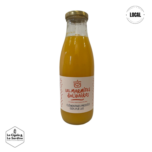 Jus de Clémentines Pressées - 100% Pur Jus - Anti Gaspi et Solidaire | 75cl