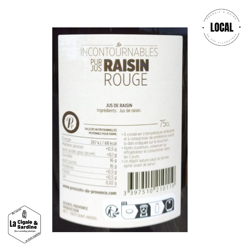 Jus de raisin rouge