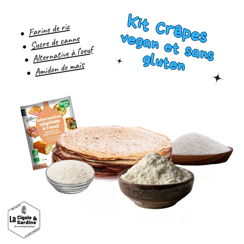 Mon Kit Pâte à Crêpes Vegan et Sans Gluten (2 à 3 personnes) | Chandeleur