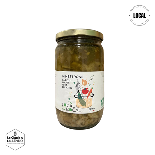 Minestrone Bio (haricots blancs, petit épeautre) - 660g | Fabriqué en Provence