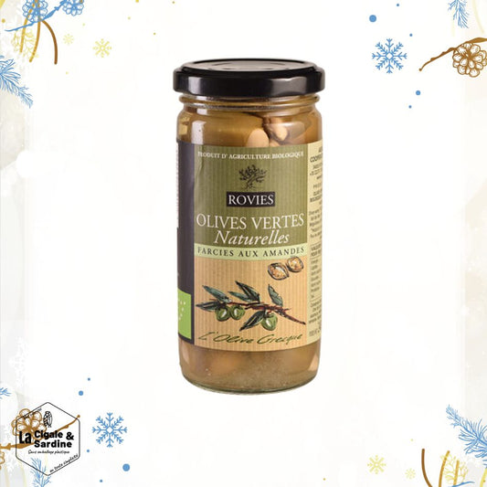 Olives Vertes farcies aux Amandes - bio - 350g