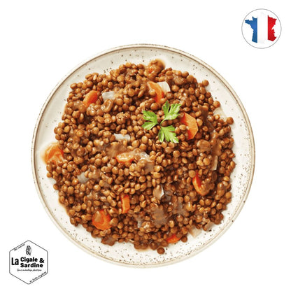 Lentilles cuisinées aux carottes et oignons BIO - 340g | Origine France