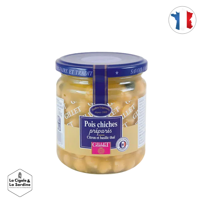 Pois Chiche cuisinés Citron Basilic | Origine France