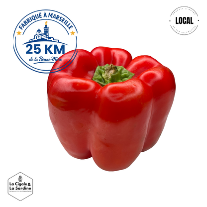 Poivron Rouge local - A l'unité | Cultivé à Roquevaire