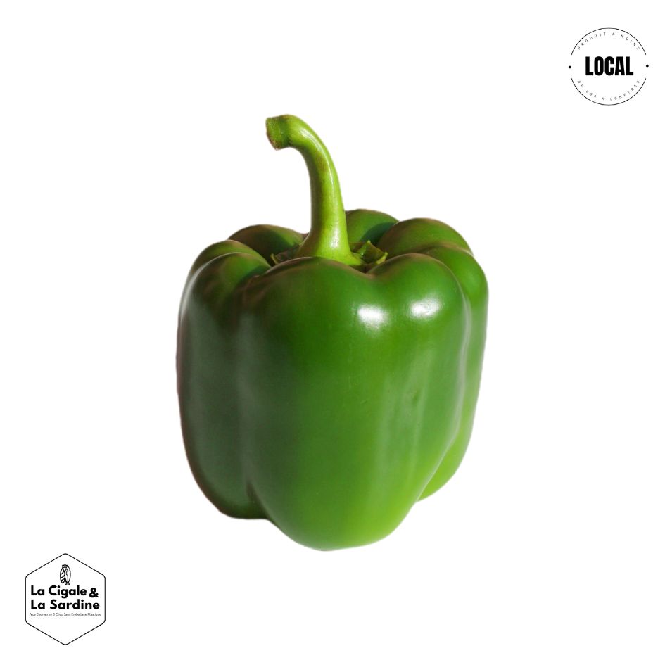 Poivron Vert à l'Unité | Cultivé à Roquevaire