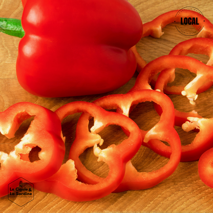 Poivron Rouge local - A l'unité | Cultivé à Roquevaire