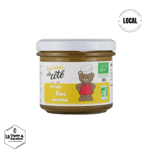 Purée de Poire Verveine Anti-Gaspi (dès 4 mois)|Petit-pot Bio et Local