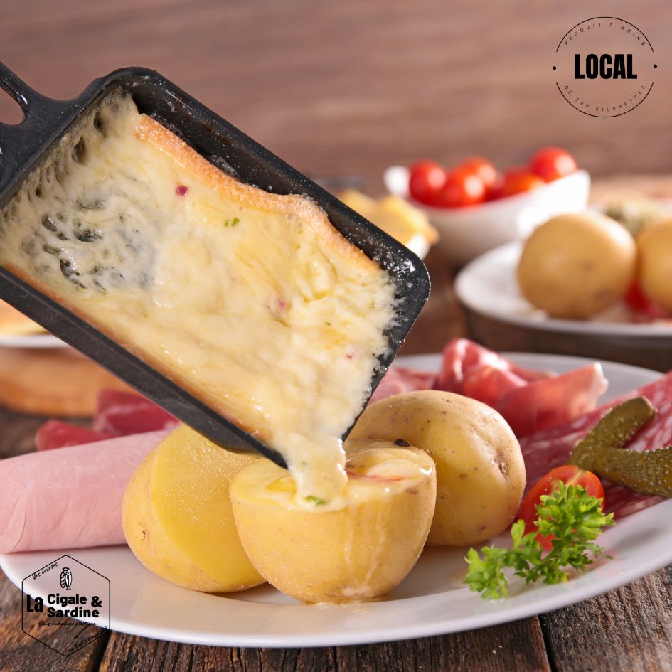 Fromage à Raclette au Fenugrec au Lait de Vache des Alpes | A trancher