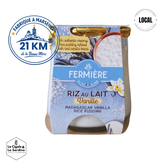 Riz au Lait à la vanille de Madagascar - Au Lait entier des Alpes | Pot individuel