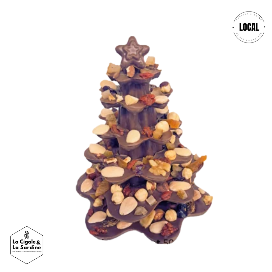 Sapin en Chocolat garni de Mendiants - Local et Artisanal
