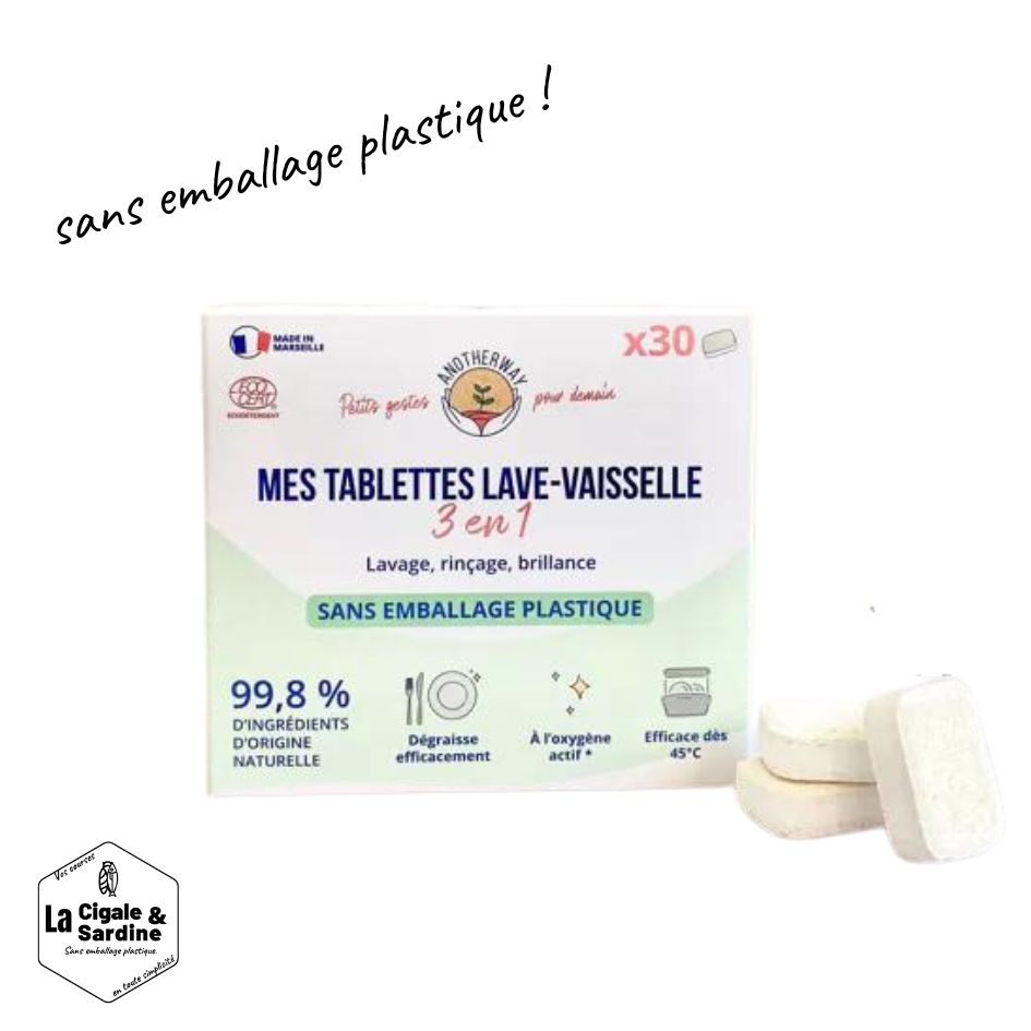 Tablettes lave-vaisselle 3 en 1 | Sans plastique