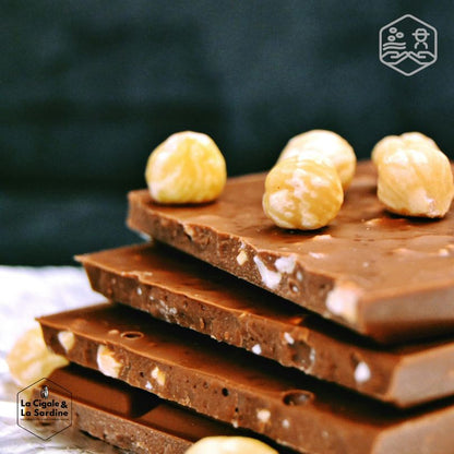 Tablette de Chocolat Lait Noisettes - VRAC｜Fabriquée dans la Drôme