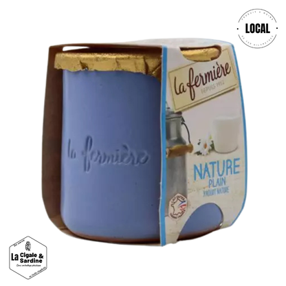 Yaourt Nature - Au Lait entier des Alpes | Pot individuel en Grès